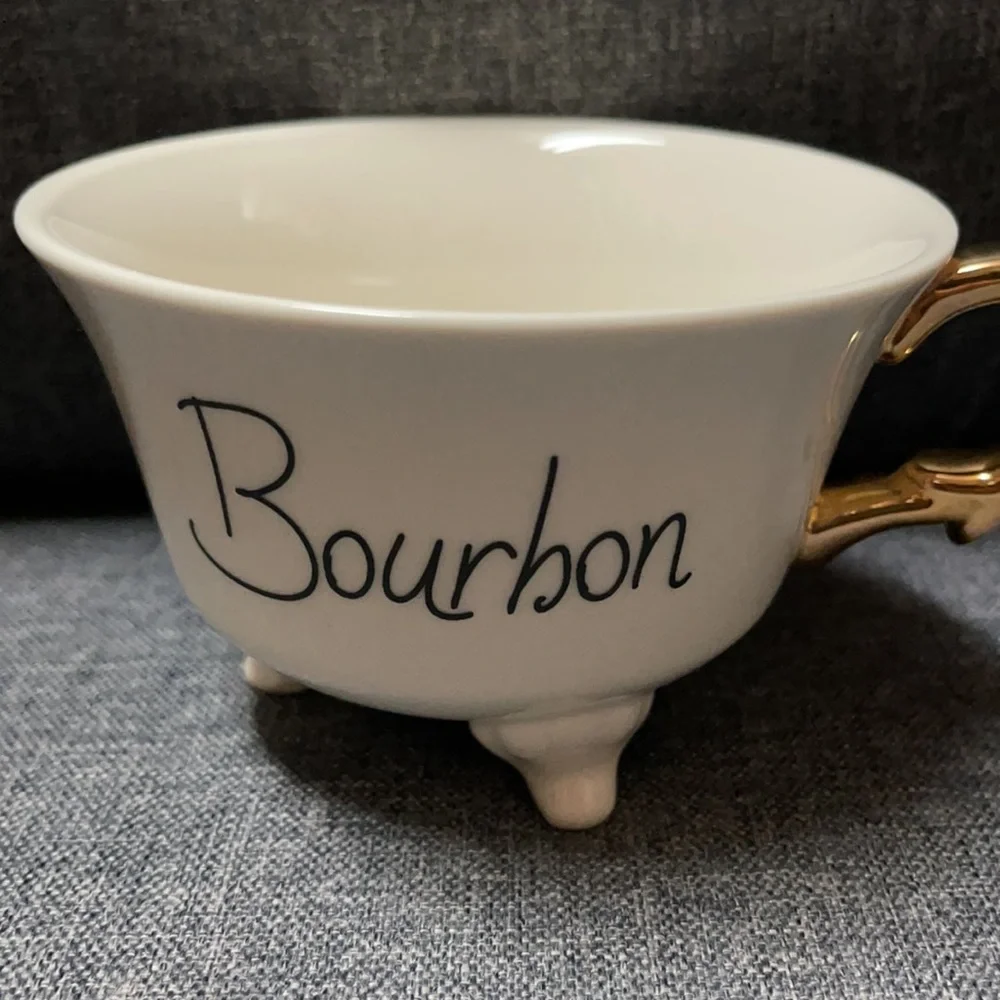Creative Co-Op Boozy Stoneware Footed Tea Cup